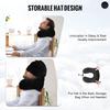 Hooded Neck Travel Pillow - Memory Foam Light-Blocking Travel Neck Pillow