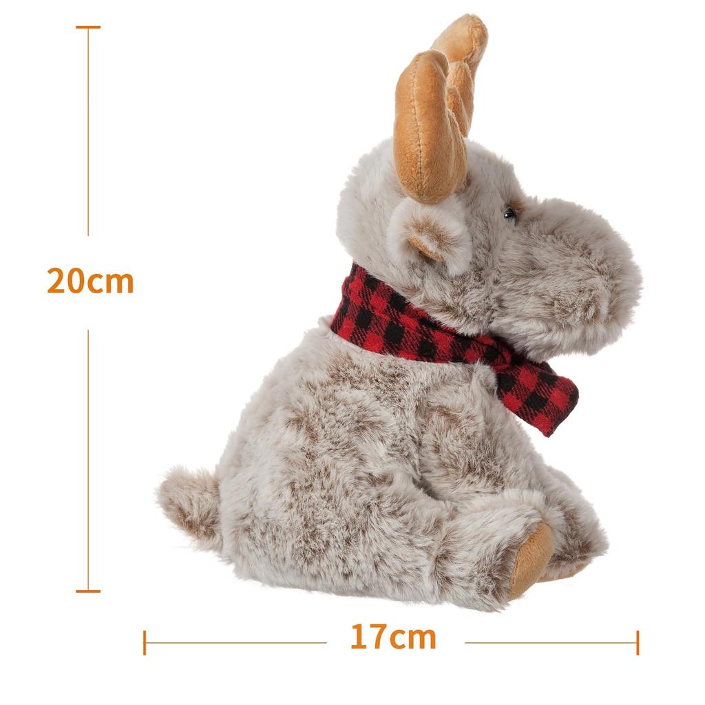 Apricot Lamb Grey Reindeer Plush Toy for Soft and Fluffy Grey Reindeer for Girls and 20cm Kids, Cute, Boys,