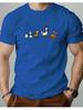 Unisex Crew Neck Short Sleeve Tee Funny Chicken Life Cycle Cartoon Egg Chick Hen Roast Chicken Casual Summer Cotton Daily Wear Top