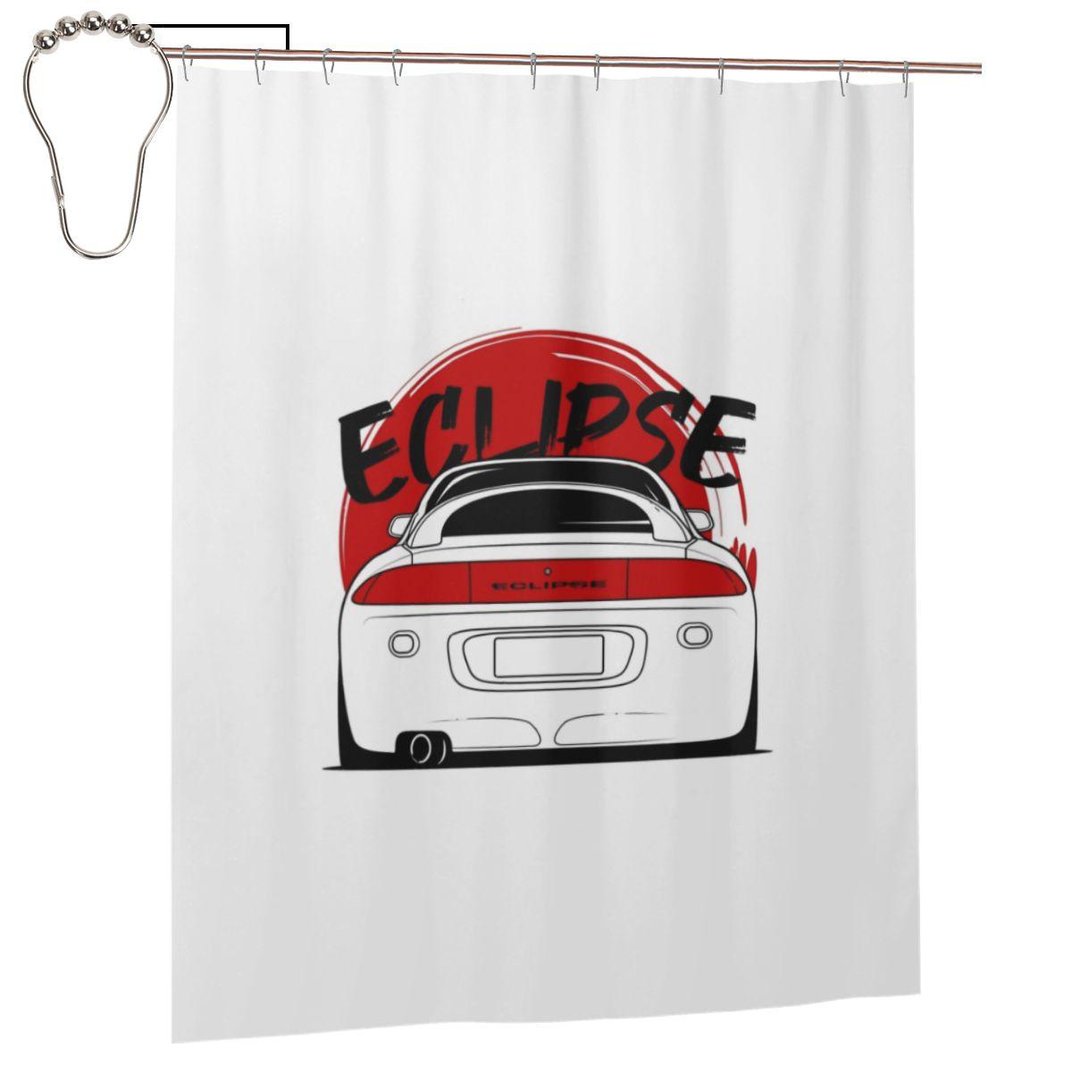 

Eclipse G Dsm Red Shower Curtain Bathroom Polyester Waterproof Bath Curtains With Hooks W60H190(CM)-1 Pcs