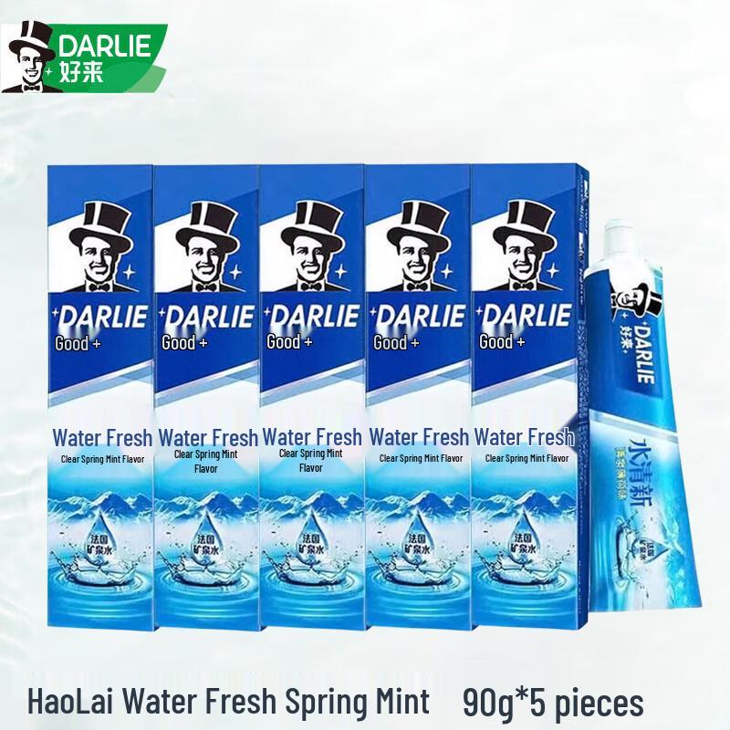 DARLIE Water Fresh Spring Mint Toothpaste, 90g x 5 Tubes