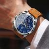 BINBOND Luxury Man Quartz Watch Waterproof Luminous Pointer Chronograph Leather Men's Wristwatch Military Sports Male Watch