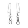 5/10pcs Durable Solid Ring Size 0# To 8# Rolling Swivel Heavy Duty Ball Fishing Snap Connector with Pin Bearing Barrel