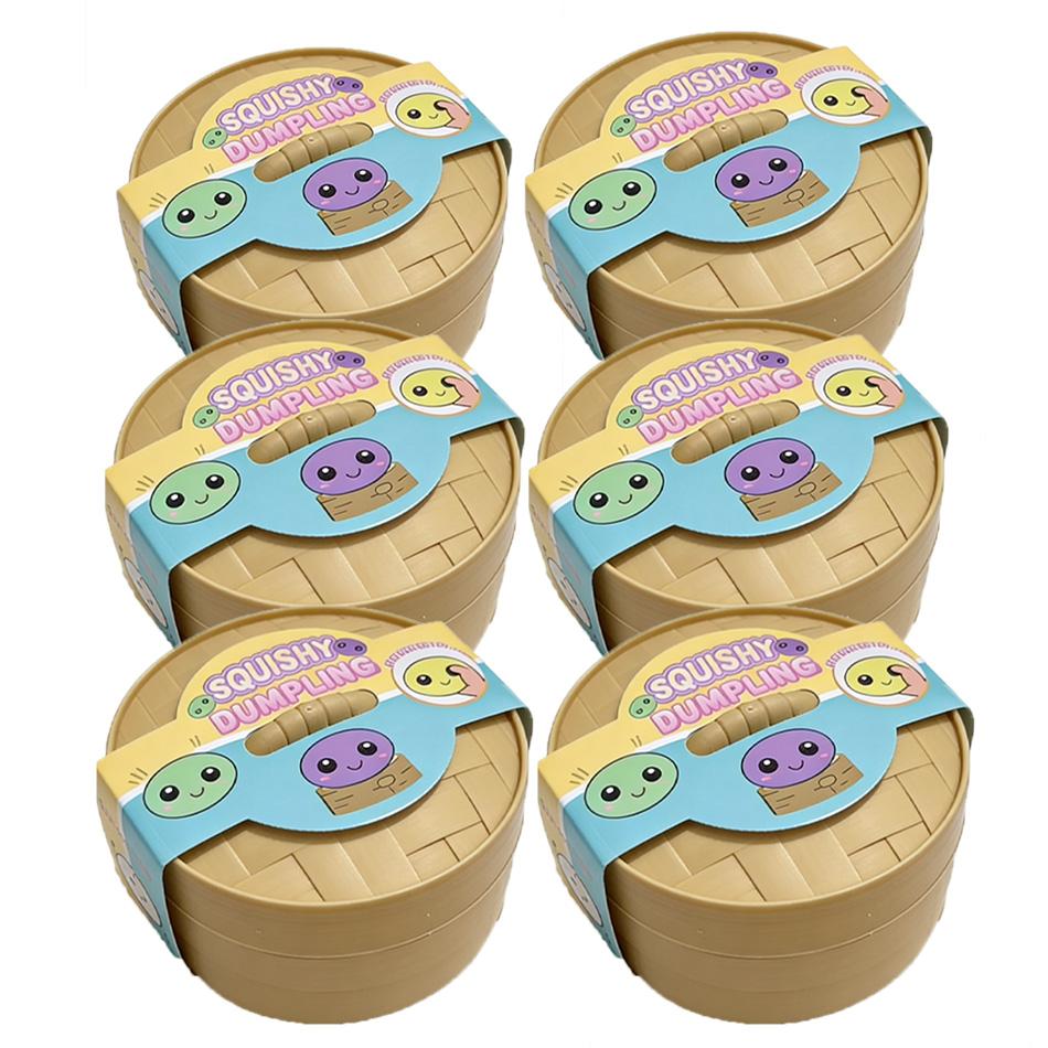Colorful Simulated Dumpling Squishy Relaxing Relieve Anxiety Antistress Enhance Happiness Reusable Rebound Squeeze Reliever Toy