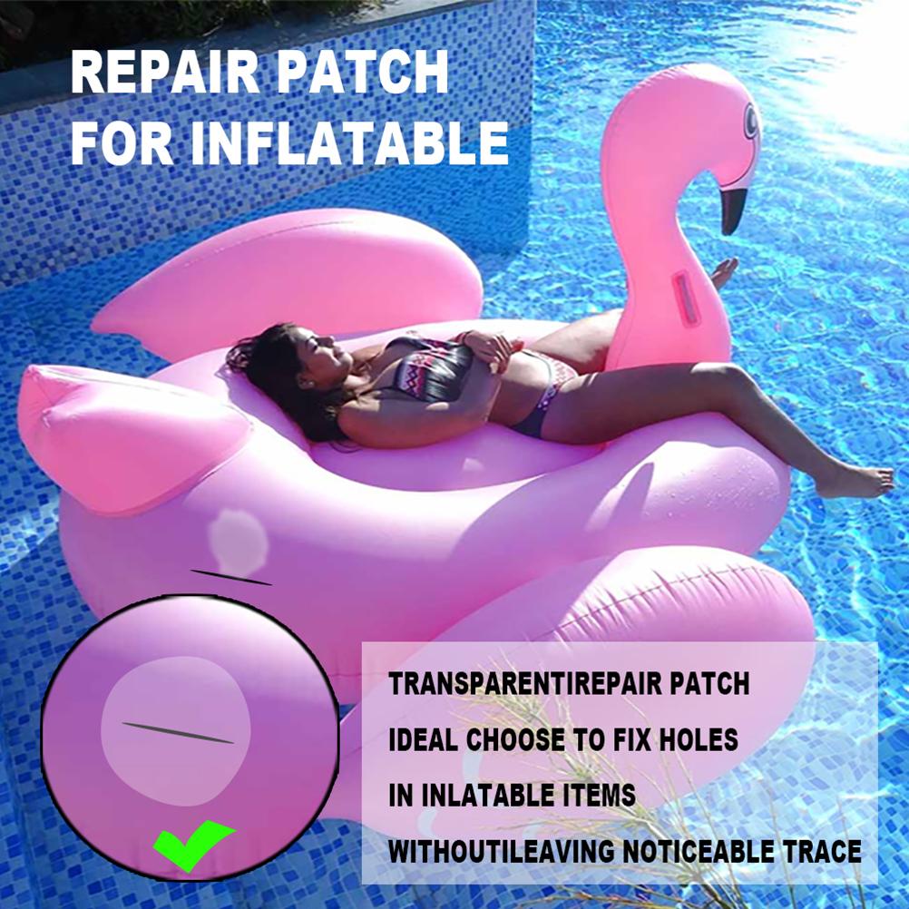 30 Pièces Kit de Réparation de Patch de Piscine Patch de Réparation en Vinyle Auto-Adhésif pour Piscines Hors Sol Bouée de Natation Flotteur Gonflable Bateau
