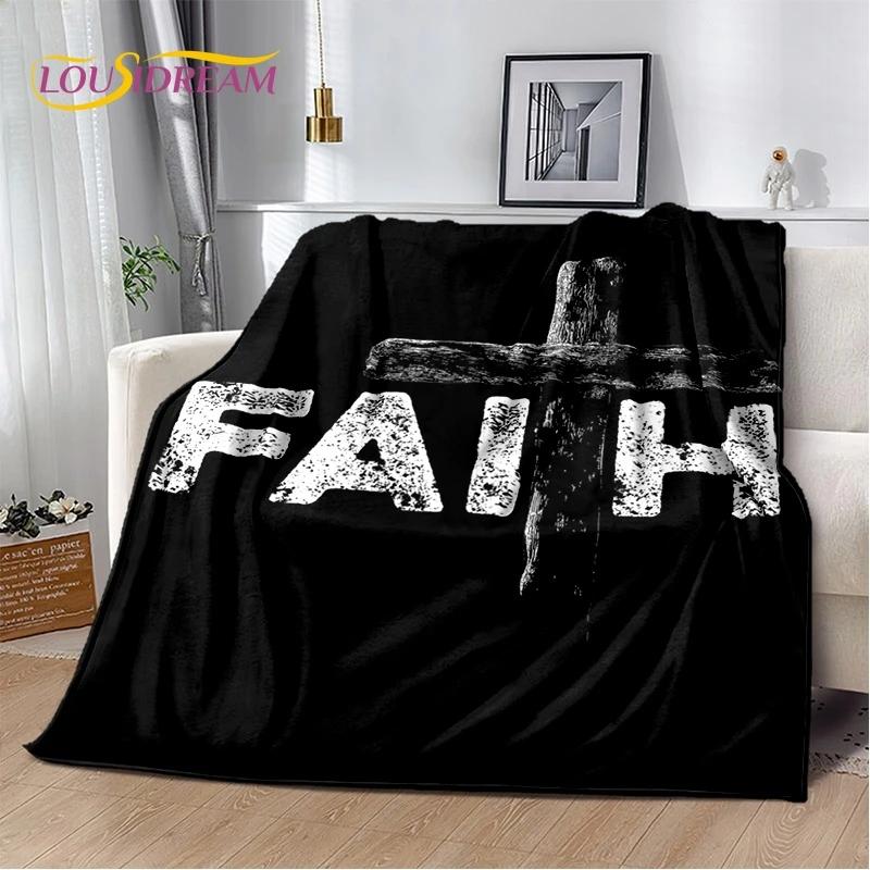 3D Pray Holy Bible Cross Jesus Soft Flannel Blanket for Bed Bedroom Sofa Picnic,Throw Blanket for Cover Outdoor Leisure Nap Gift