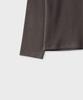 PANICALE Charcoal Open Collar Long Sleeve Polo