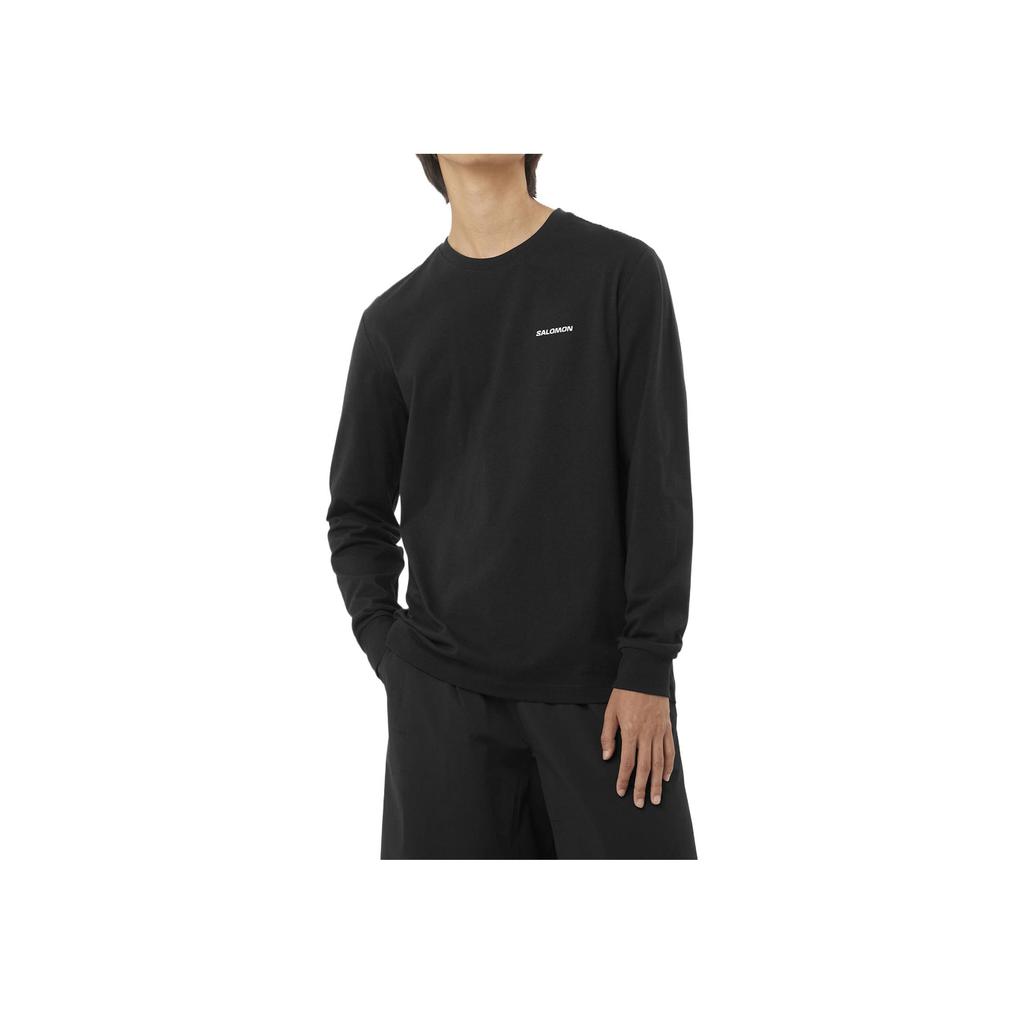 Salomon Comfortable Soft Breathable Lightweight Long Sleeve T-Shirt Men tops Black LC2525700