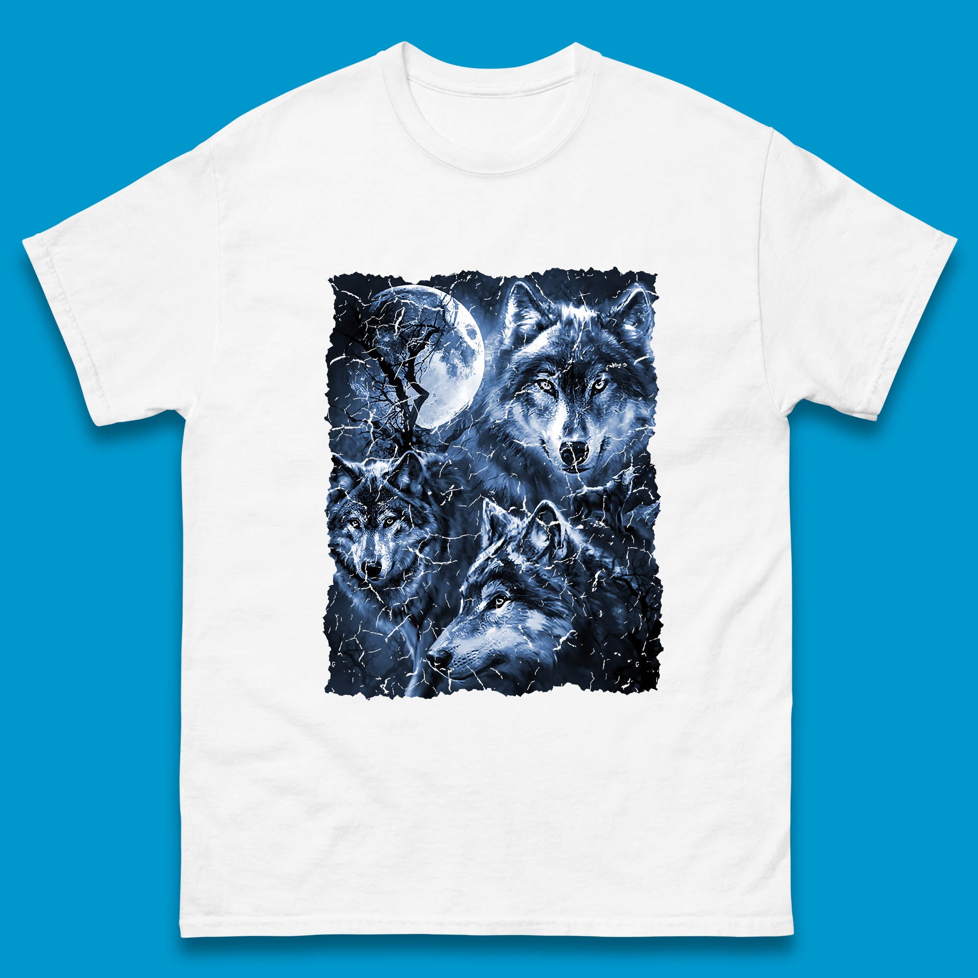 Wolf Family Howling 3 Wolf Moon Wild Free Wolves Three Gray Wolf Dog Animal The Mountain Mens Tee Top S
