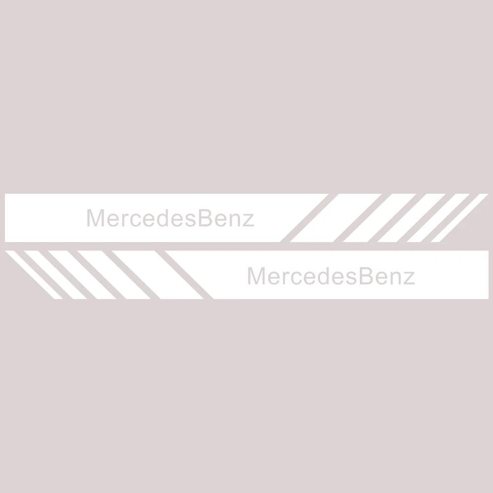 2PCS Car Badge Rearview Mirror Decor Sticker Vehicle Body Refit Decal for Mercedes Benz Amg W205 W211 W204 W212 W213 W203 W176