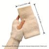 1 Paio di Guanti Caldi e Anti-Freddo a Mezza Dita per Donne in Autunno e Inverno, Versatili e Peluche, Carini Guanti a Mezza Dita per Ufficio