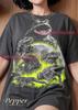 Frosch Kröte Amphibien Liebhaber Vollmond Comfort Colors® T-Shirt, Sumpf Tierwelt Natur Vintage Bootleg Retro 90er Grafik Y2K Tee