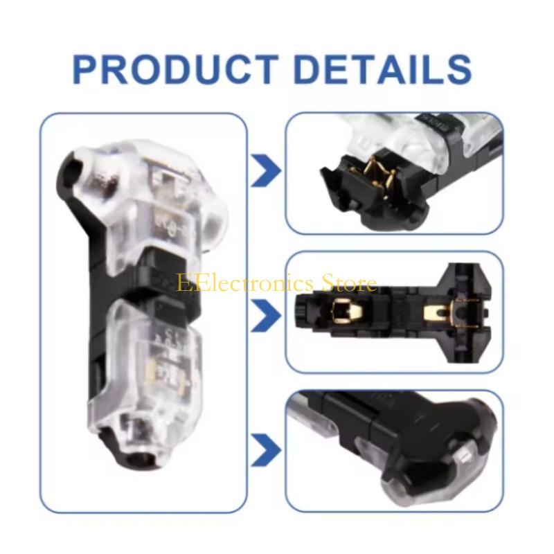 B03C 10Pcs Low Voltages Wire Connectors Solderless No Wire Stripping 2 Way 1 Pin Small Gauge Wire Connectors Easy Connection