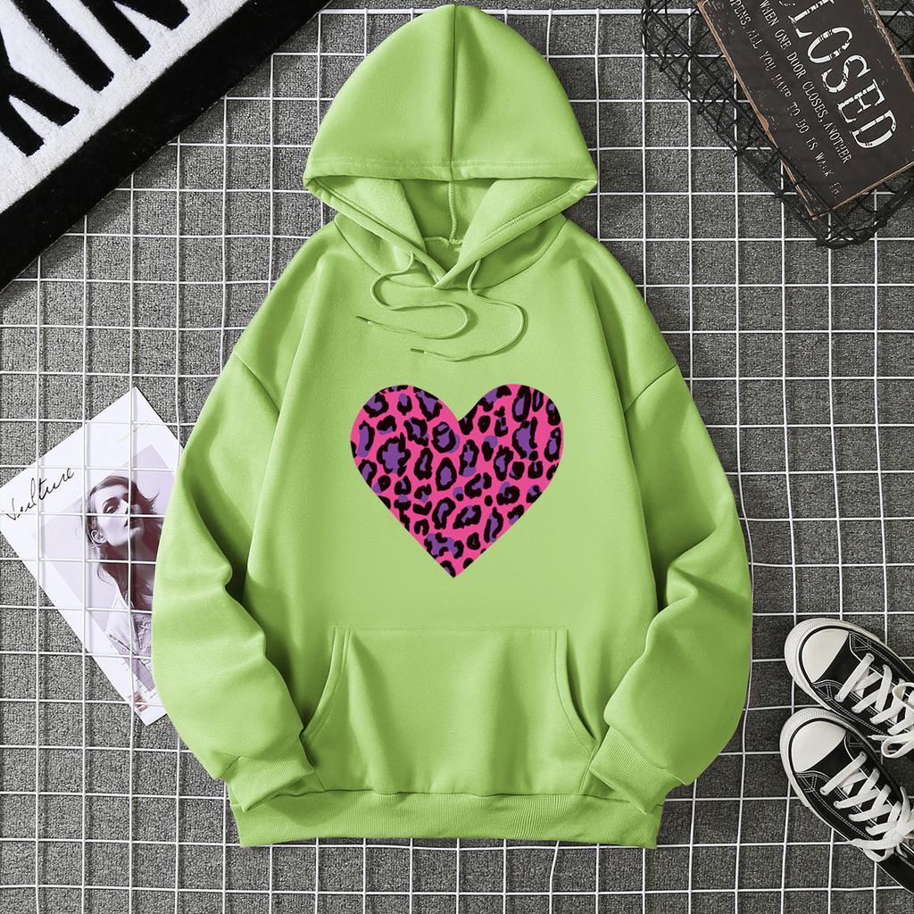 Autumn and winter trend printed sweater women's 2025 new hooded casual jacket women ins large size hoodie