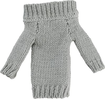 Figma Štýly Šaty sveter s odhalenými ramenami M06837 [Sivá]