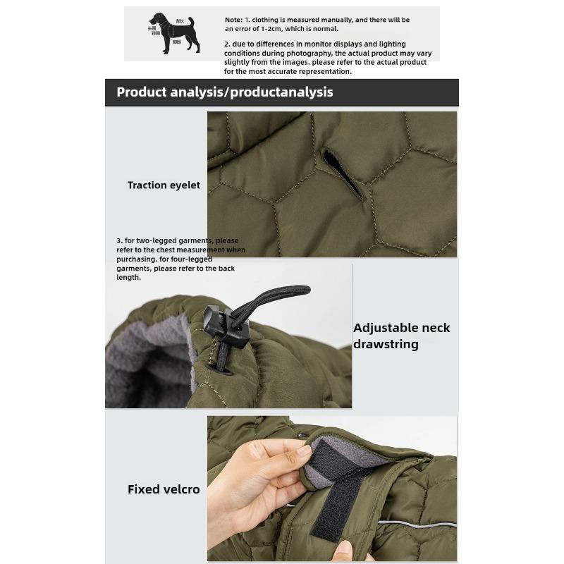 Roupa de Inverno para Animais de Estimação Roupa de Algodão Grosso para Cães Roupa para Cães Grandes Jaqueta Suprimentos para Animais de Estimação Roupa