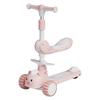 2-In-1 Children'S Scooter Baby Kickboard 3 Height Adjustable 3-Wheel Music Light Foldable Micro Kcik Scooter Boy Girl Ages 2-10