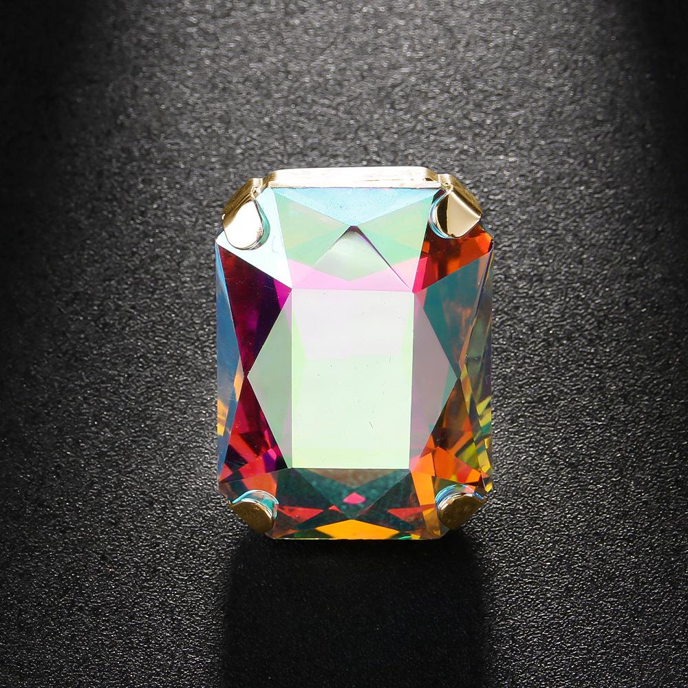 Nuovo Anello Quadrato Minimalista Anello Regolabile Gioielli Accessori da Donna di Alta Gamma