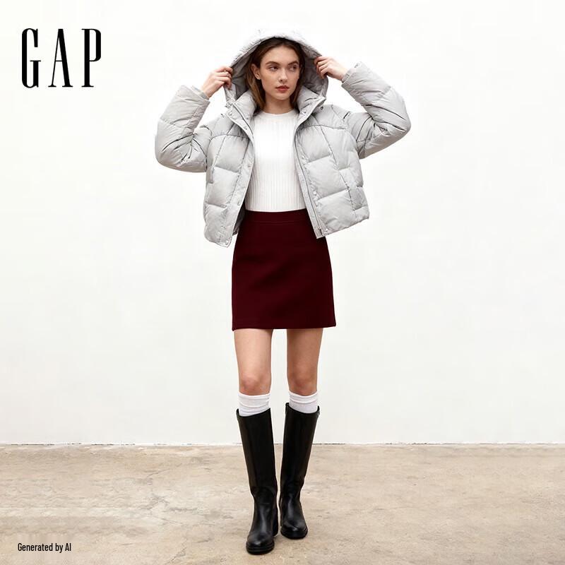 Женский пуховик Gap 2025 Осень с капюшоном L (170/92A)