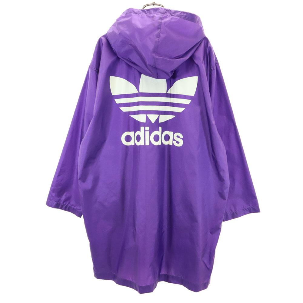 

adidas 80-е Винтаж сделано Descente Логотип Трилистника принт на спине Нейлоновая куртка Мужская Б/У