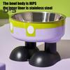Elevated Cat Bowls Stainless Steel Pet Dish with Non-Slip Base Removable Pet Bowls for Food Water Wide Shallow Cat Dish