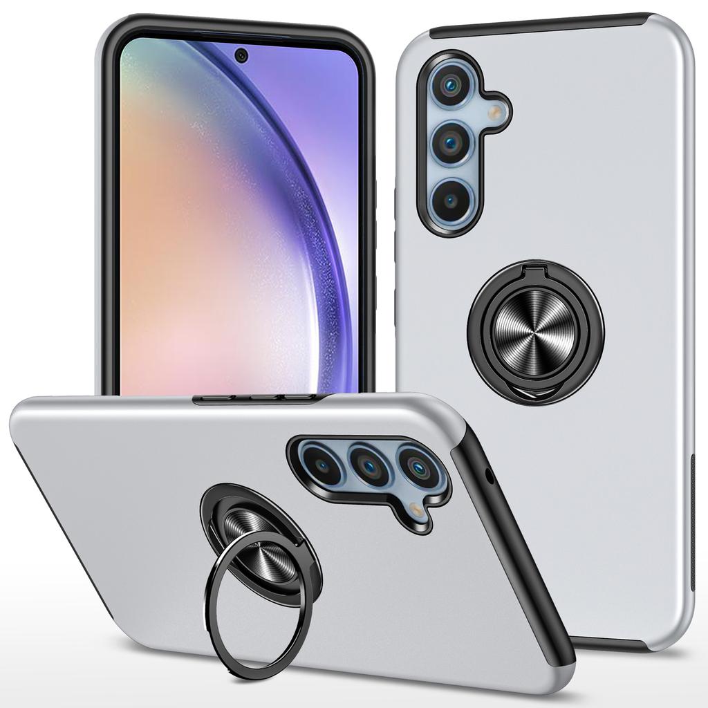 Pour Samsung Galaxy A55 5G Coque Ajustée PC+TPU Housse de Téléphone avec Béquille