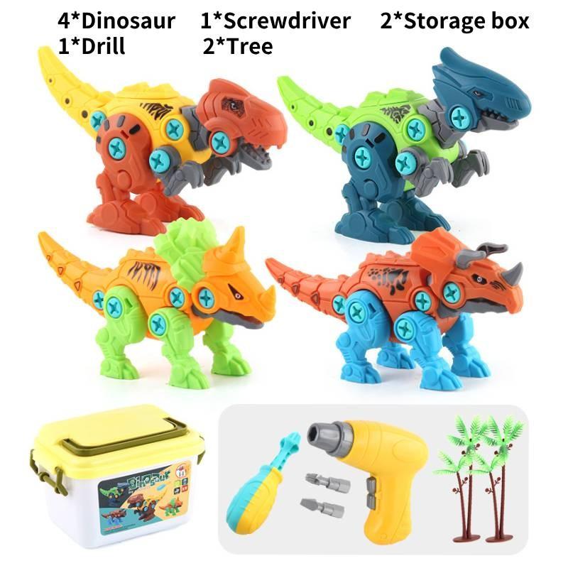 

Отдельный Динозавр Возьмите Коробку для Хранения Игрушек Электродрель Детская Сборка Подарок Игрушки With Tree
