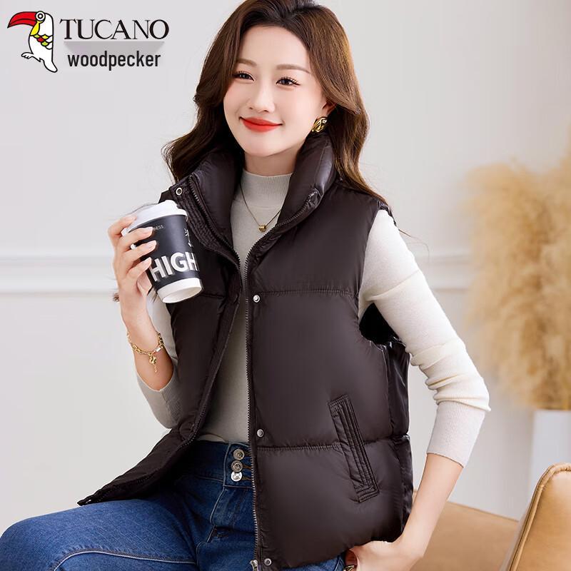 Specht Damen Winter Verdickte Baumwollweste