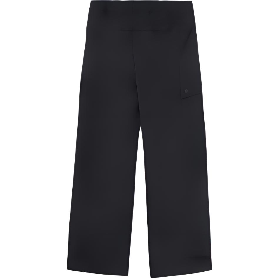 Li Ning Sports Basketball Series Asymmetrical Lace Solid Color Loose Straight Leg Sports Pants Women Bottoms Black AYKR794-2