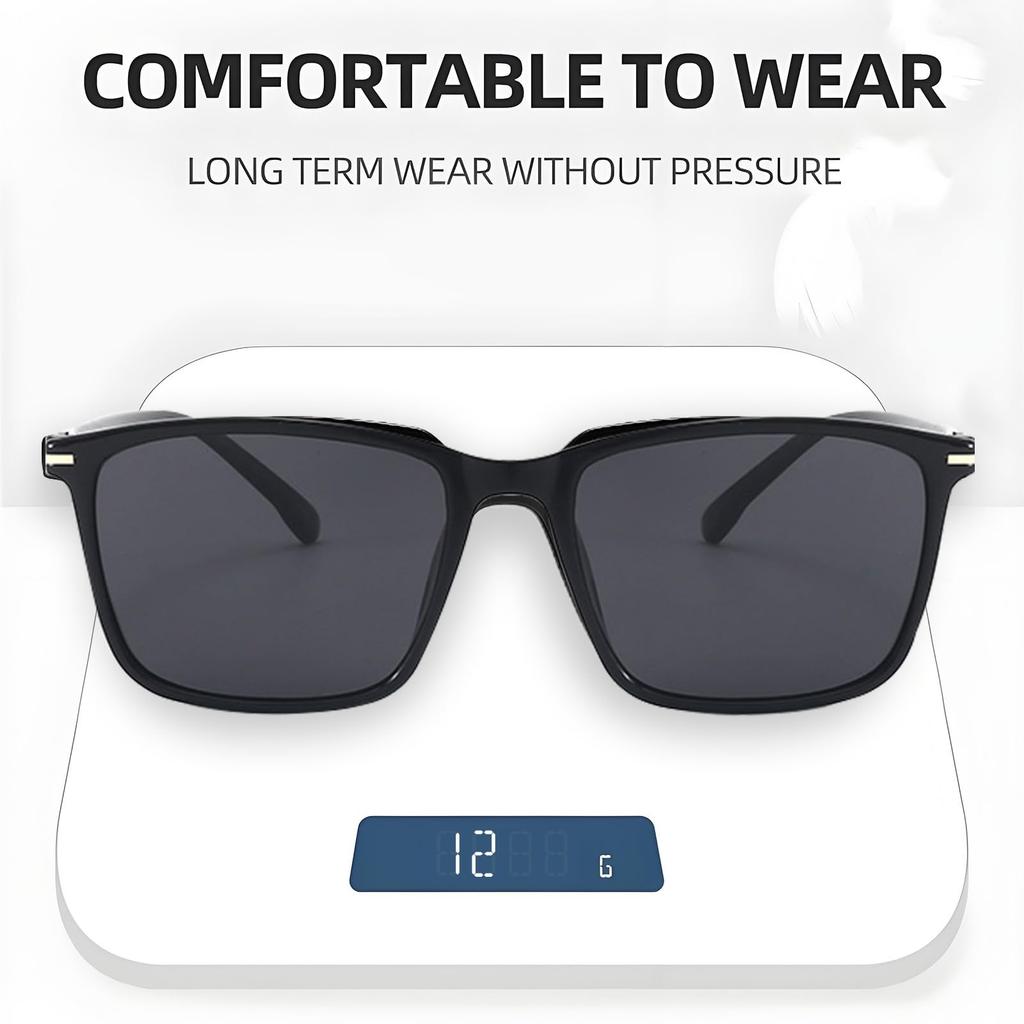 FEISEDY Polarized Ultra Wellington UV Blue Light Fashionable for B1631 Men's Sunglasses, Lightweight, Style, Protection, Protection, Fishing, Driving,