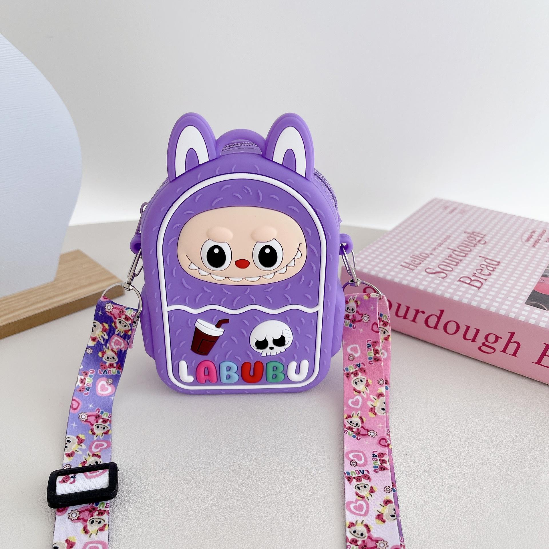 

Детский кошелек для монет Labubu студенческая наплечная сумка сумочка детская сумка детская силиконовая сумка кошелек для монет