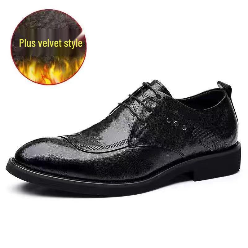 Herrenschuhe aus atmungsaktivem Leder im koreanischen Stil: Business, Casual, Formal, Hochzeit Weiche Sohlen