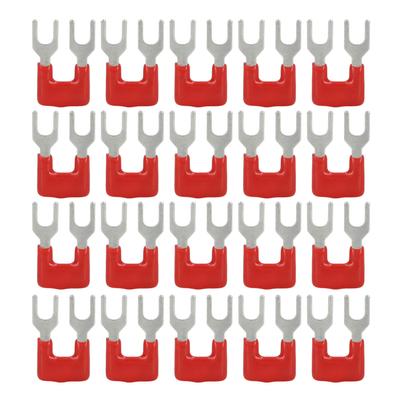 20 Pezzi Morsettiere a Ponticello Conduttore in Rame Guscio in PVC Morsettiere a Forcella 400V 15A