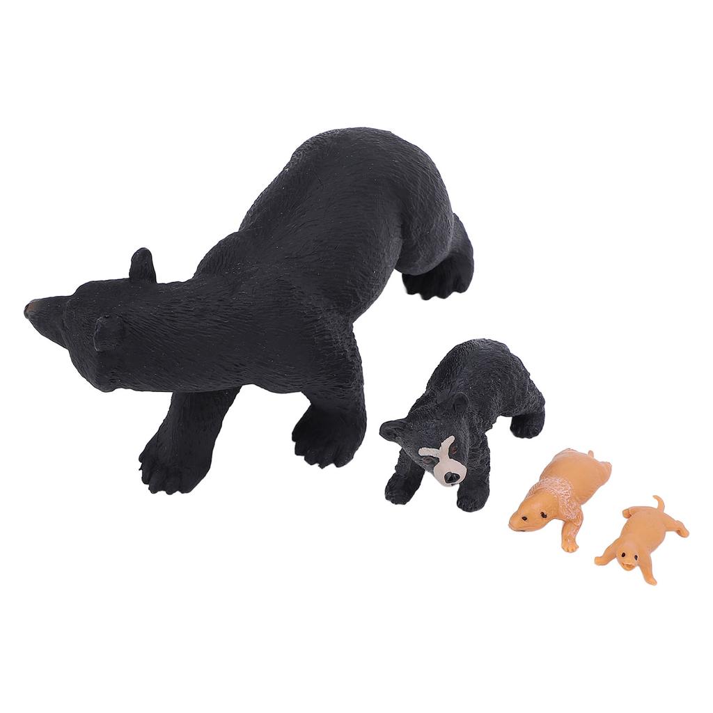 Black Bear Life Cycle Figurines Toy Set Biological Animal Growth Cycle Model Toy for Learning