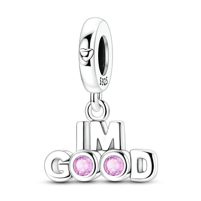 New Copper Romantic Love Flower Charms Pink Cup Butterfly Beads Pendants For Women Bracelet Engagement Jewelry Gift