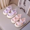 2026 Summer Girls' Cartoon Velcro Sandals: Soft, Non-slip Toddler Princess Shoes