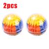 2Pcs Kids Puzzle Educational Toys Transparent 3D Walking Bead Three-Dimensional Maze Pinball Pressure Relief Mini Round Maze Toy