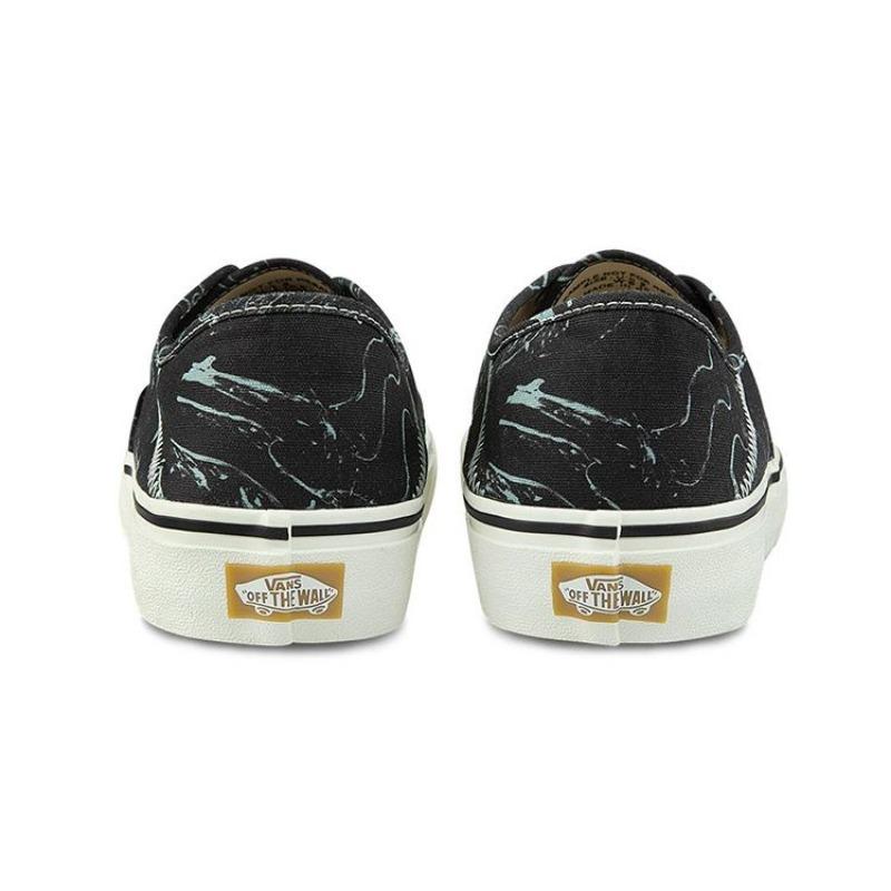 Vans Authentic SF Letter Stripe Print Low-Top Unisex Skate Shoes Black VN0A3MU642C