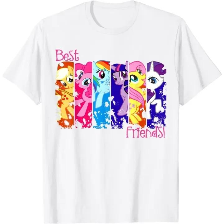 

2026 summer new Summer My Little Foal Cartoon Pattern TShirt for Both Unisex and Women Breathable Casual and LooseFitting S