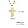 UC IC XC Punk Eastern Orthodox Cross Pendant Necklace Steel Serbian Religious Amulet Man Necklaces Christian Prayer Jewelry