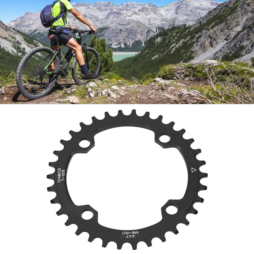 Bike Round Chainring Aluminum Alloy Narrow Wide Tooth Single Chainwheel for Mountain Bikes