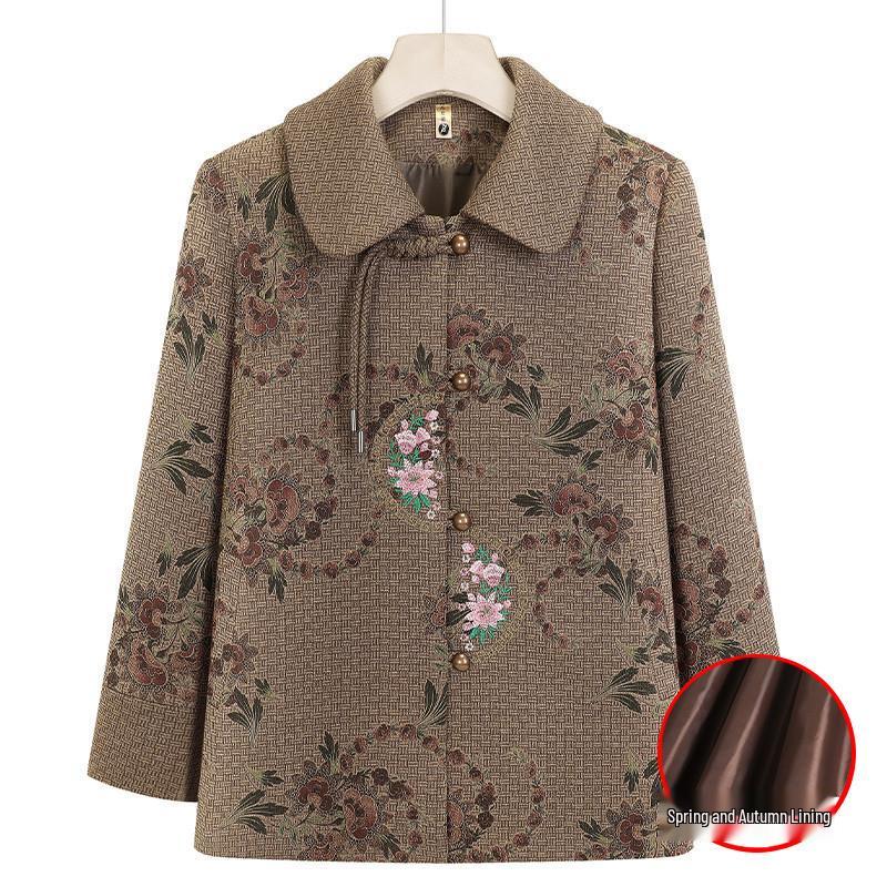 

Women s Spring & Autumn Jacket for Middle-Aged and Elderly Moms, New Arrivals for Grandma 60s-70s 4XL (130-145 lbs)