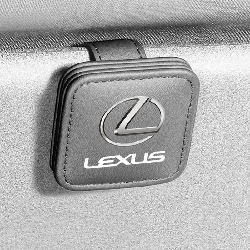 Car Sunglasses Holder Magnetic Leather Clip Ticket Holder For LEXUS RX300 RX330 RX350 IS250 LX570 Is200 Is300 Ls400 Accessories