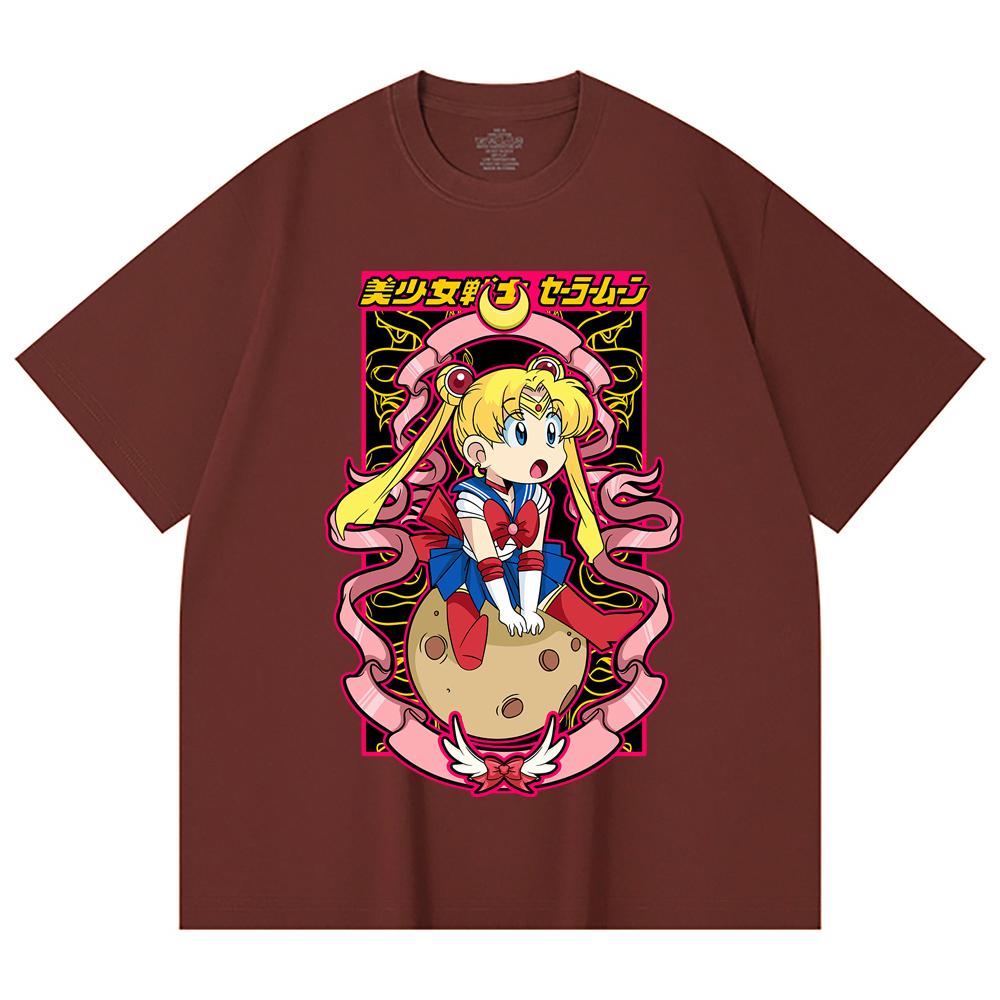 230 Gsm 100% Cotton Sailor Moon V10 Usagi Print Unisex Heavy Cotton T Shirt