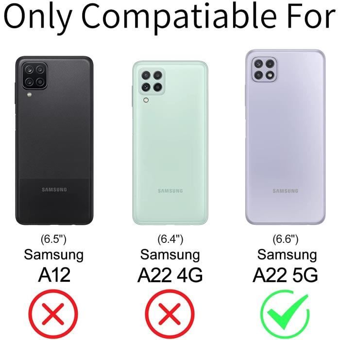 Skal för Samsung Galaxy A22 5G - Fullständigt skydd - Hårt - Flexibel TPU - Ultratunn design - Vit