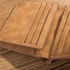 Men Retro Frosted Faux Leather Trifold Card Holder Clutch Purse Wallet Pockets