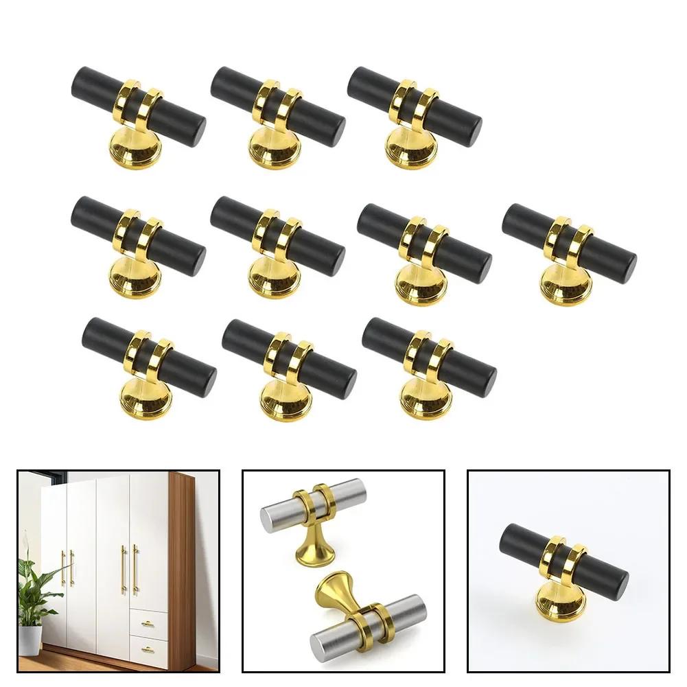 10pcs Cabinet Handles Drawer Knobs Kitchen Cupboard Door Handles Wardrobe Pull Single Hole Furniture Drawer Hardware Accessories