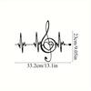 Functional Metal Wall Decor 1pc Electric Wave Pattern Notes Ornament for Wedding Valentine Music Party