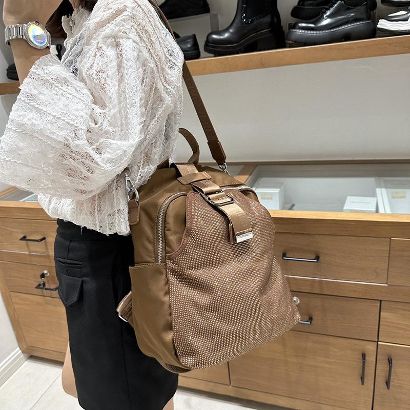 Classic Light Luxury Senior Sense Fashion Diamond-encrusted Backpack Women Shoulder Bag Backpack Women