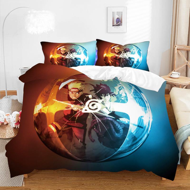 Bedding Fire Forbearance Cartoon Digital Printing Living Bedding Four-Piece Set